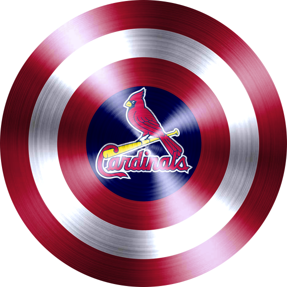 Captain American Shield With St. Louis Cardinals Logo iron on paper